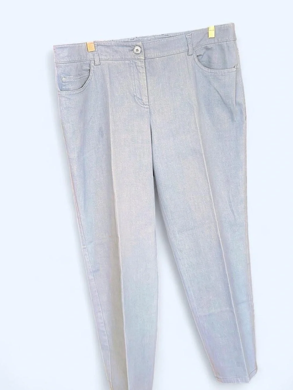 Akris Light Blue Straight-Leg Tailored Jeans